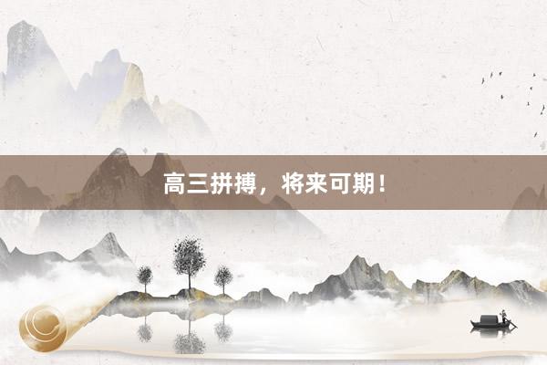 高三拼搏，将来可期！